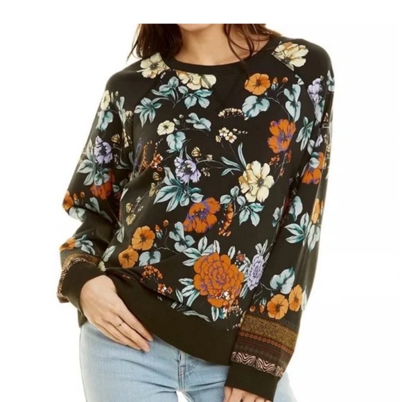 Johnny Was Tops - Johnny Was Golden Spring Sweatshirt Sz L